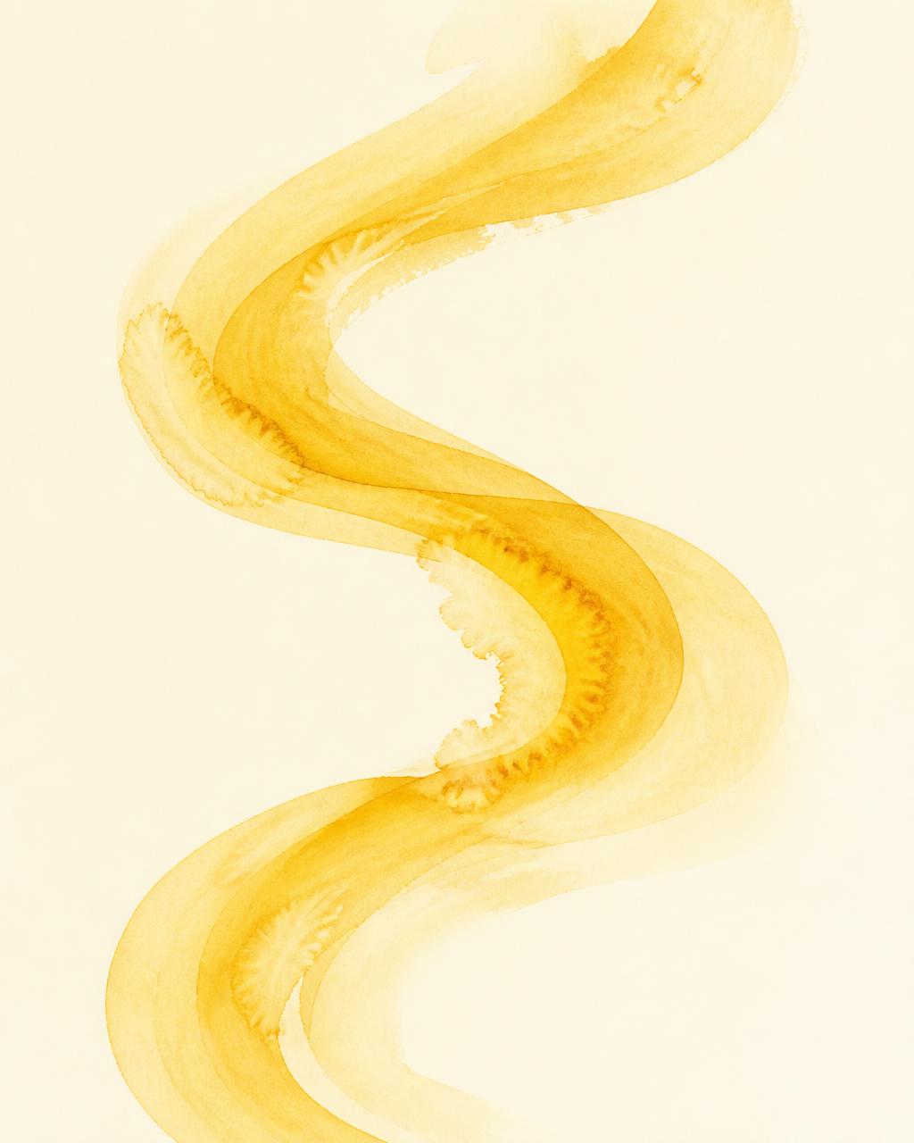 Orangery Flow — watercolour movement study